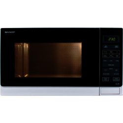 Sharp R372WM 25 Litre Solo Microwave Oven in White